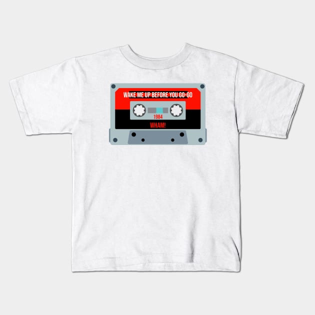 Wham Classic Retro Cassette Kids T-Shirt by PowelCastStudio